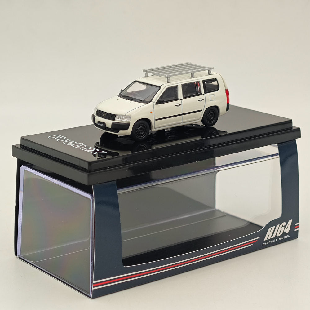 1/64 Hobby Japan Toyota PROBOX Customized ver. with ROOF CARRIER White HJ642062W