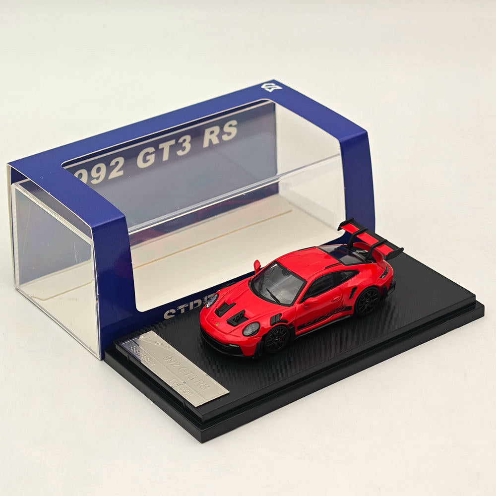Modèles réduits de voitures de collection moulées sous pression Porsche 992 GT3 RS Racing Sports Red 1:64 SW