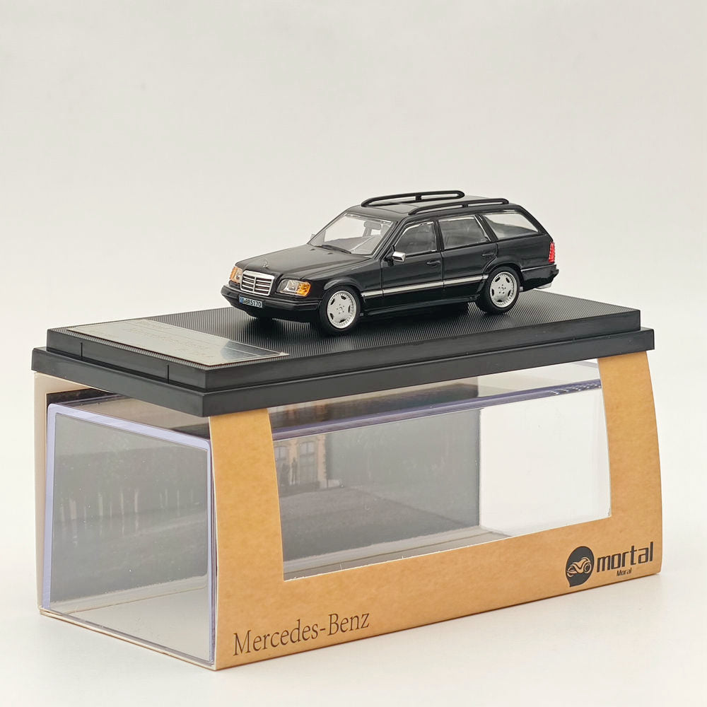 Tout nouveau Mortal 1:64 Mercedes-Benz S124 Travel Diecast Toys Modèles Collection Cadeaux Blanc/Noir