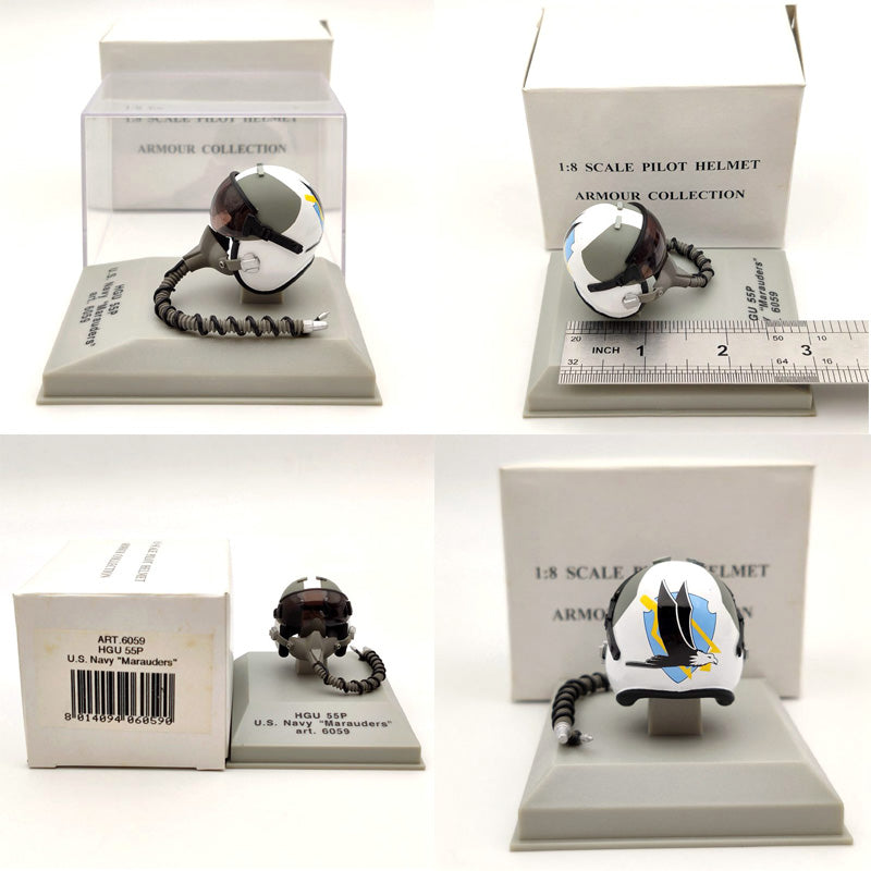 1/8 CDC Armour/Franklin Mint Pilot Helmet HGU 26P/33P/55P/MK 10/Gueneau 316/APH 6B Diecast Model Collection Used