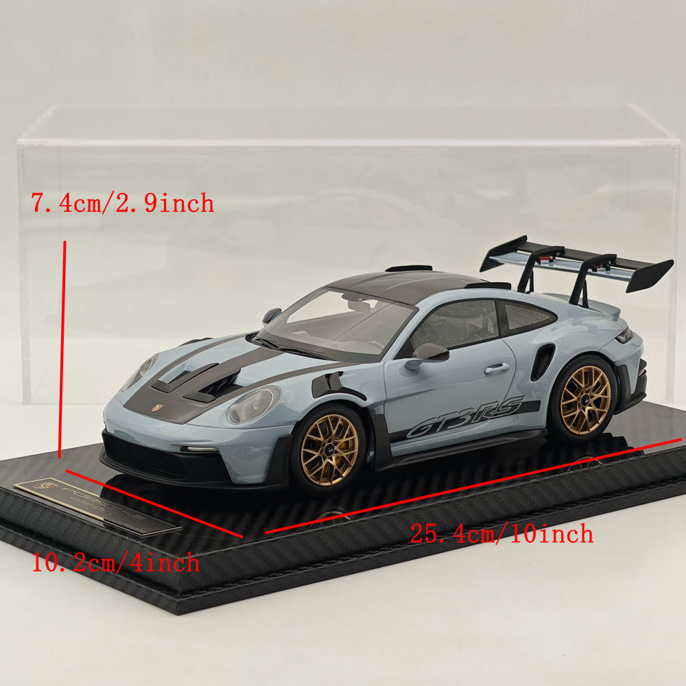 Modèle de voiture de collection de haute qualité en résine AI MODEL 1/18 Porsche 992 GT3 RS GRAY