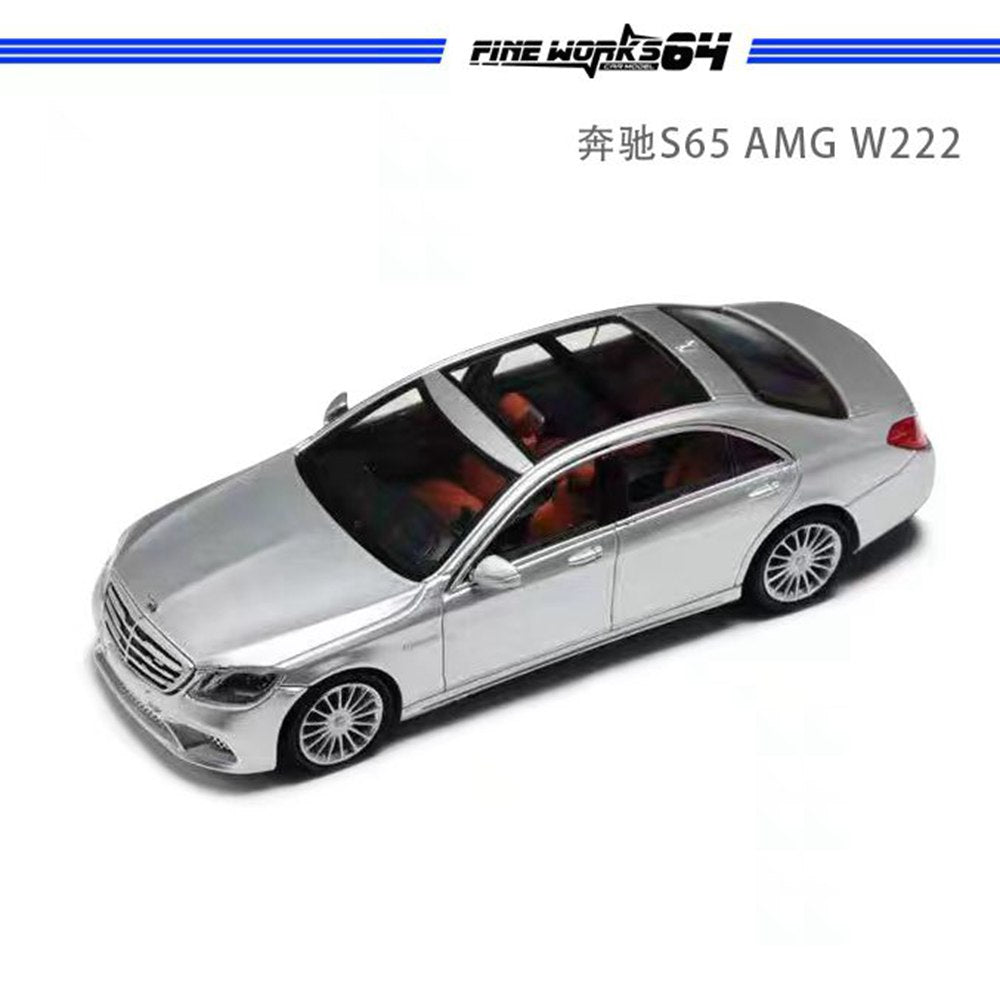 Voiture moulée sous pression Mercedes Benz S65 AMG W222 1:64 Fine Works Jouets Collection Cadeaux Édition limitée