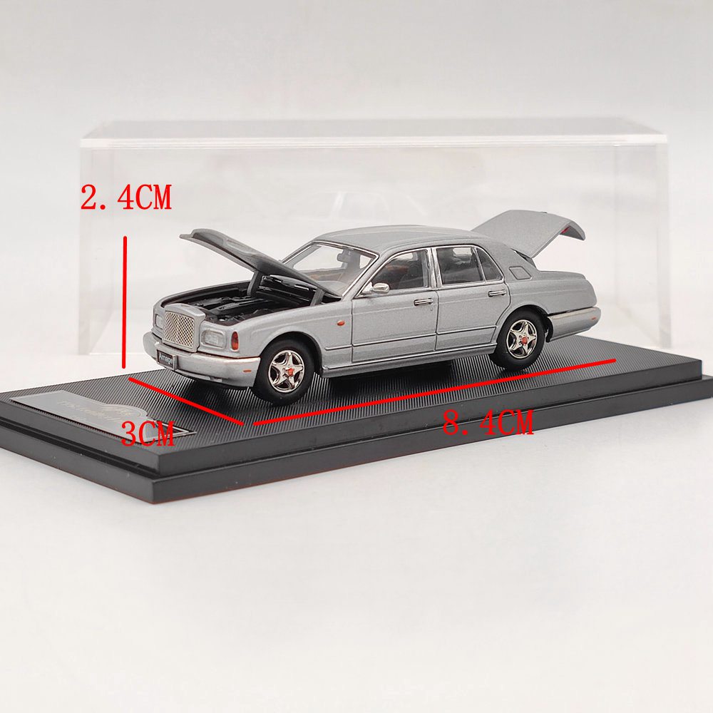 GFCC TOYS 1:64 1998 Bentley Arnage Silver Modèle de voiture moulé sous pression Collection limitée Jouets Cadeau