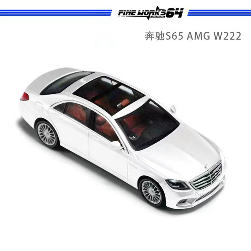 Voiture moulée sous pression Mercedes Benz S65 AMG W222 1:64 Fine Works Jouets Collection Cadeaux Édition limitée