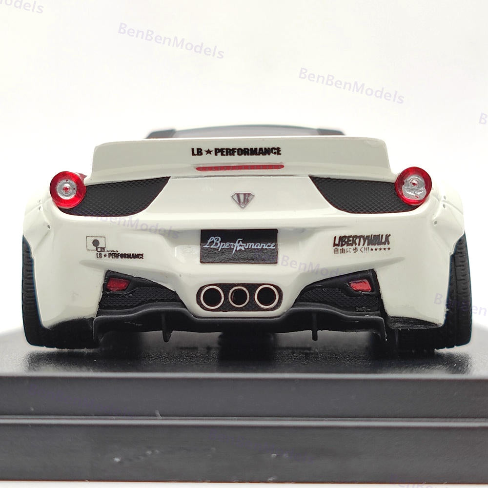 1/43 Hi-Story LB WORKS Ferrari 458 Liberty Walk Performance White Resin Model