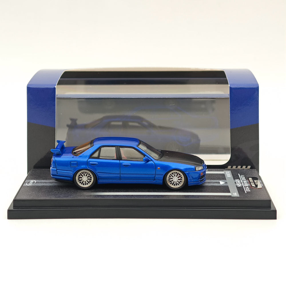 MORTAL 1:64 NISSAN SKYLINE ER34 Skyline 25GT-t Jouets miniatures moulés sous pression Modèles de voitures Collection de loisirs Cadeaux TOUT EN TUNING 2024