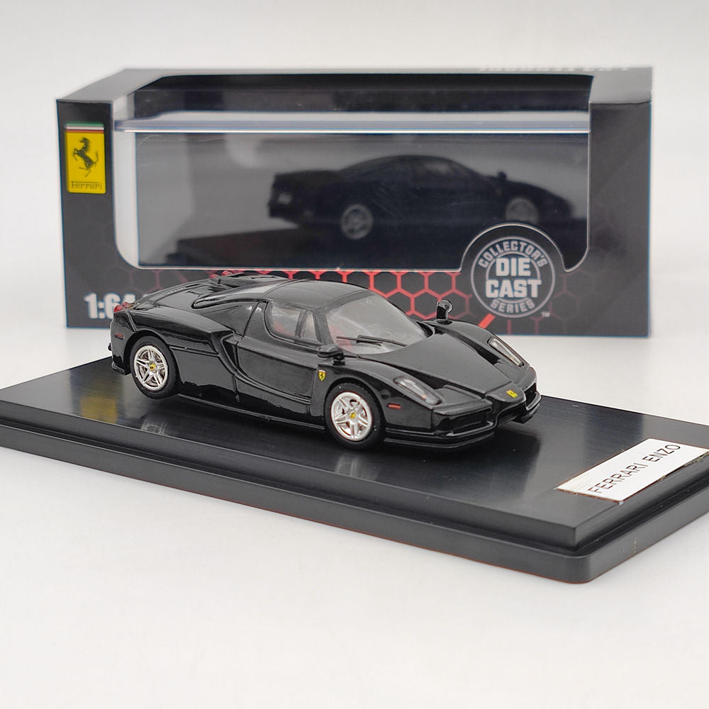 Voiture de sport en métal moulé sous pression Ferrari Enzo (noir) à l'échelle 1/64, modèle de collection, jouets, cadeau