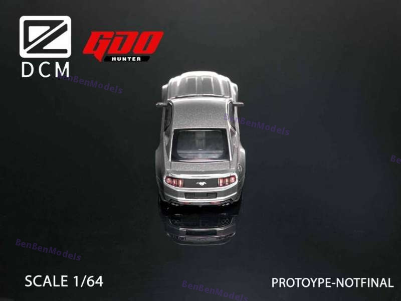 Pre-sale GDO Hunter x DCM 1:64 Mustang 2014 Wild Horse Modified Silver Diecast