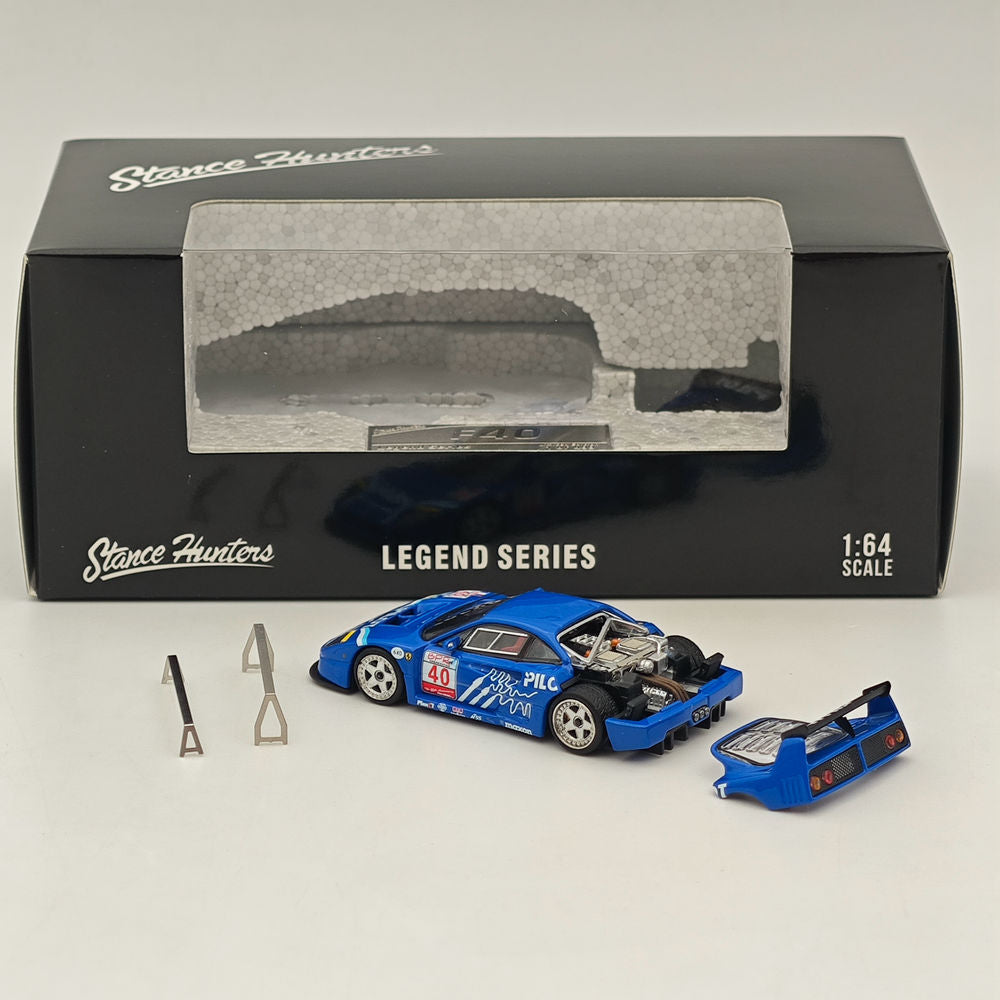 1/64 SH Ferrari F40 LM #40 Racing Sports Model Legend Series Open Tail Gate