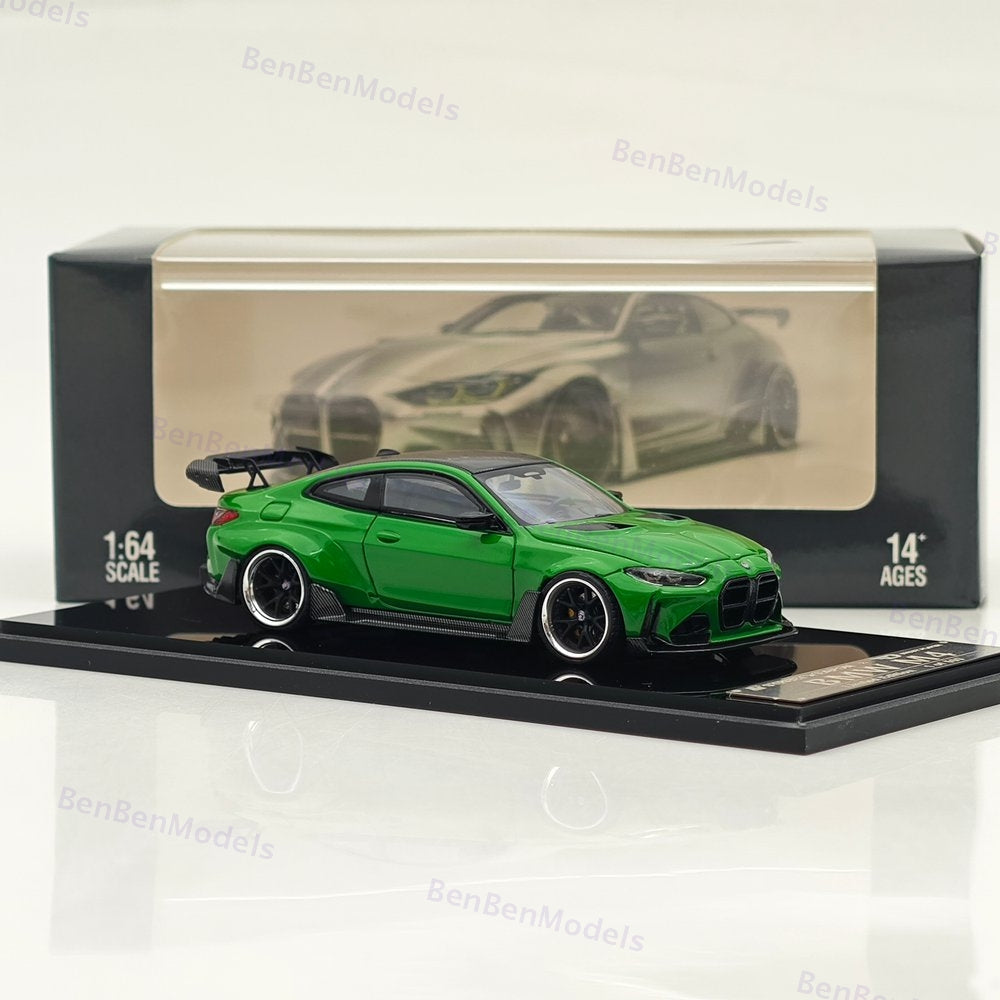 1:64 SW BMW M4 G82 Green Sports Diecast Models Car Limited Collection Gift