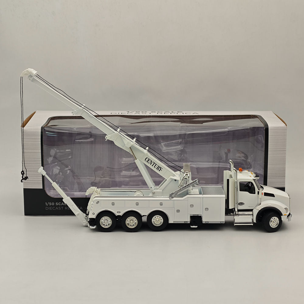 FIRST GEAR 1/50 Kenworth T880 with Century Model 1060 Rotator Wrecker White 50-3467 DIECAST Model Truck Collection