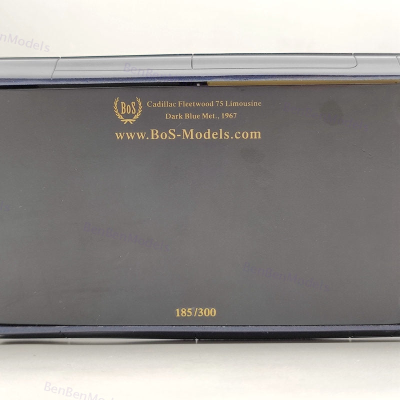 1:18 BOS Cadillac Fleetwood Series 75 Limousine 1967 Blue BOS393 Resin Model Car