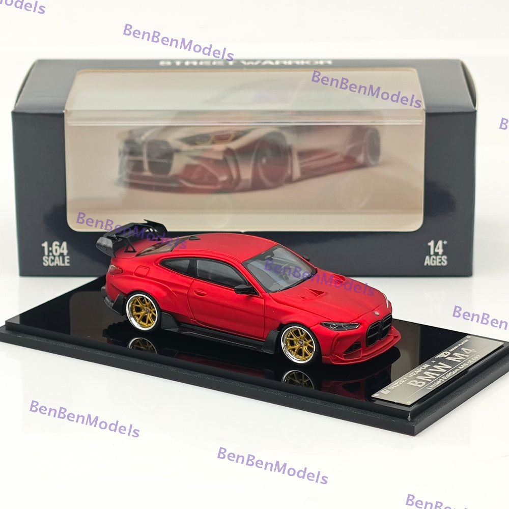 1:64 SW BMW M4 G82 Sports Model Limited 499 Red Diecast Model Car Miniature
