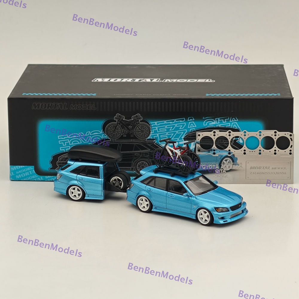 Mortal Masterpiece 2025 HEC Beijing Auto Model Expo Official 1:64 Diecast Toyota Altezza Gita Lexus IS200 Comes with trailer