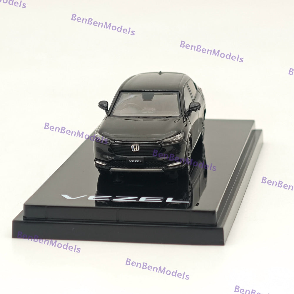 1/64 Hobby Japan VEZEL e:HEV Z Crystal Black Pearl Diecast Model Car HJ641071ABK