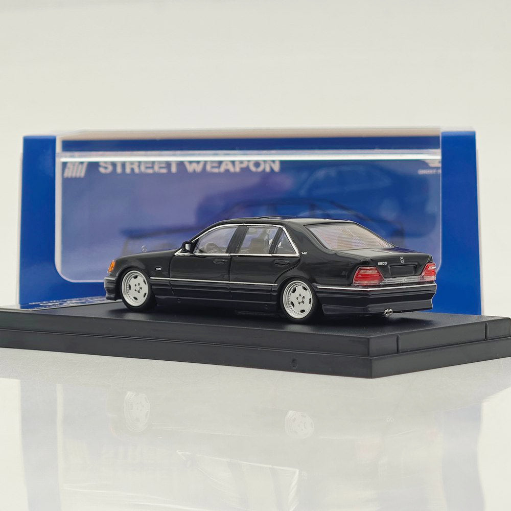 1/64 SW Benz S600 W140 Tiger Head Running S-Class Original Wheels Diecast Model