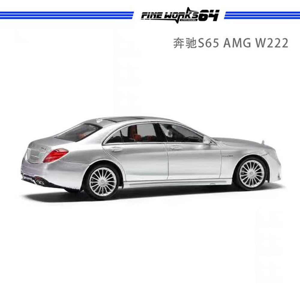 Voiture moulée sous pression Mercedes Benz S65 AMG W222 1:64 Fine Works Jouets Collection Cadeaux Édition limitée