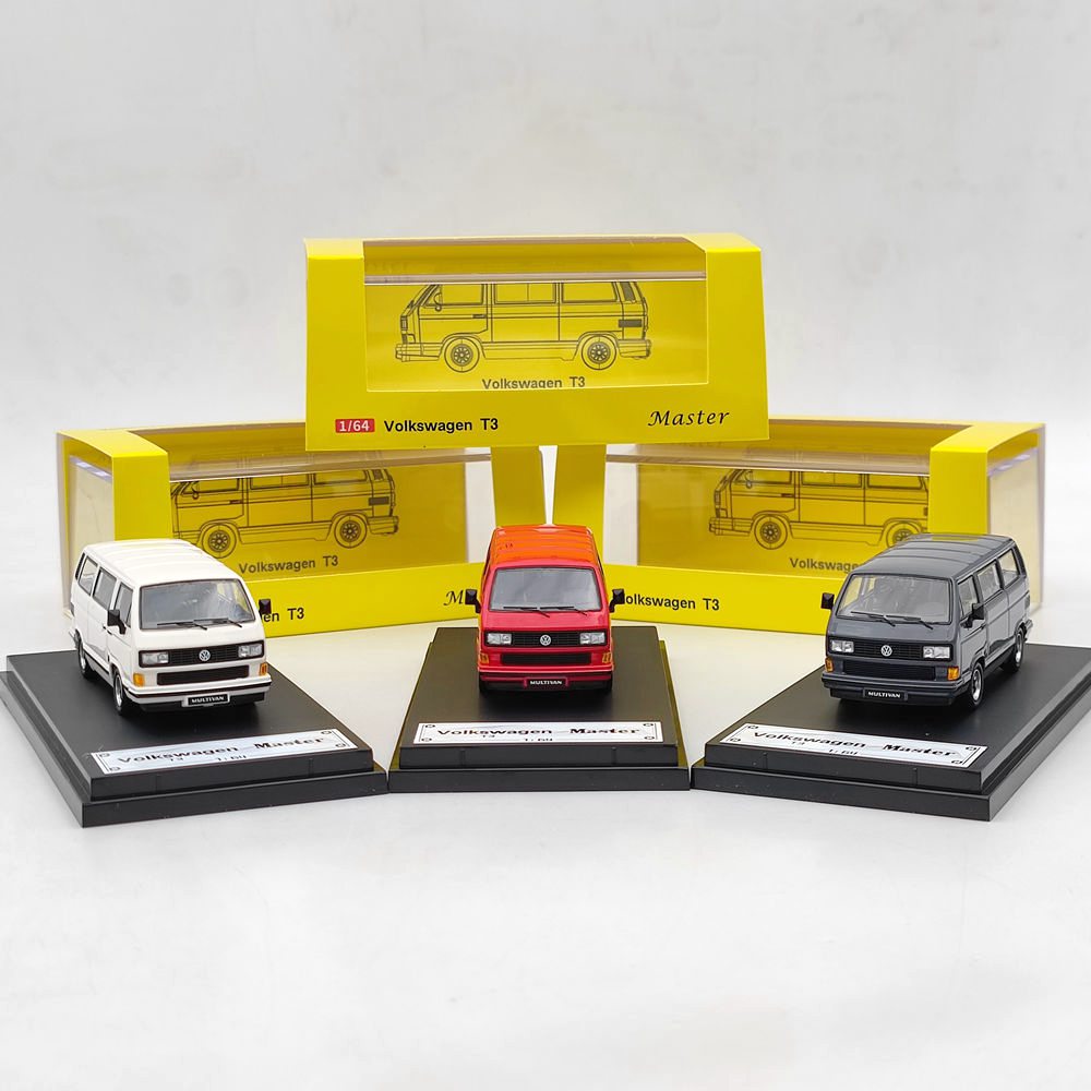 Master 1:64 Porsche B32 Joint name VW T3 Multivan 1985 Van Diecast Toys Car Models Miniature Vehicle Hobby Exquisite Gifts