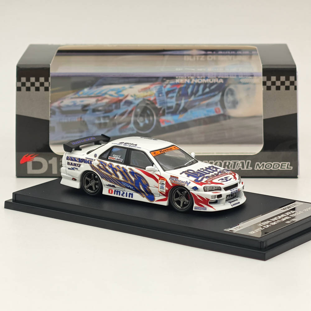 MORTAL 1:64 NISSAN BLITZ D1 SKYLINE ER34 URAS K5-660R MJ STYLE Drift Car Edition Miniature Diecast Toys Modèles de voitures Hobby Collection Cadeaux