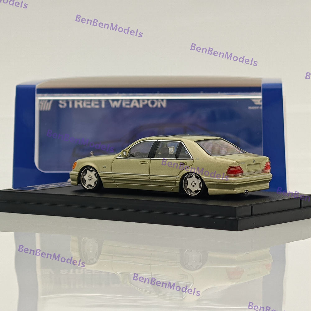 1:64 SW Mercedes Benz W140 S600 Yellow Limited 499 Diecast Model Car Collection