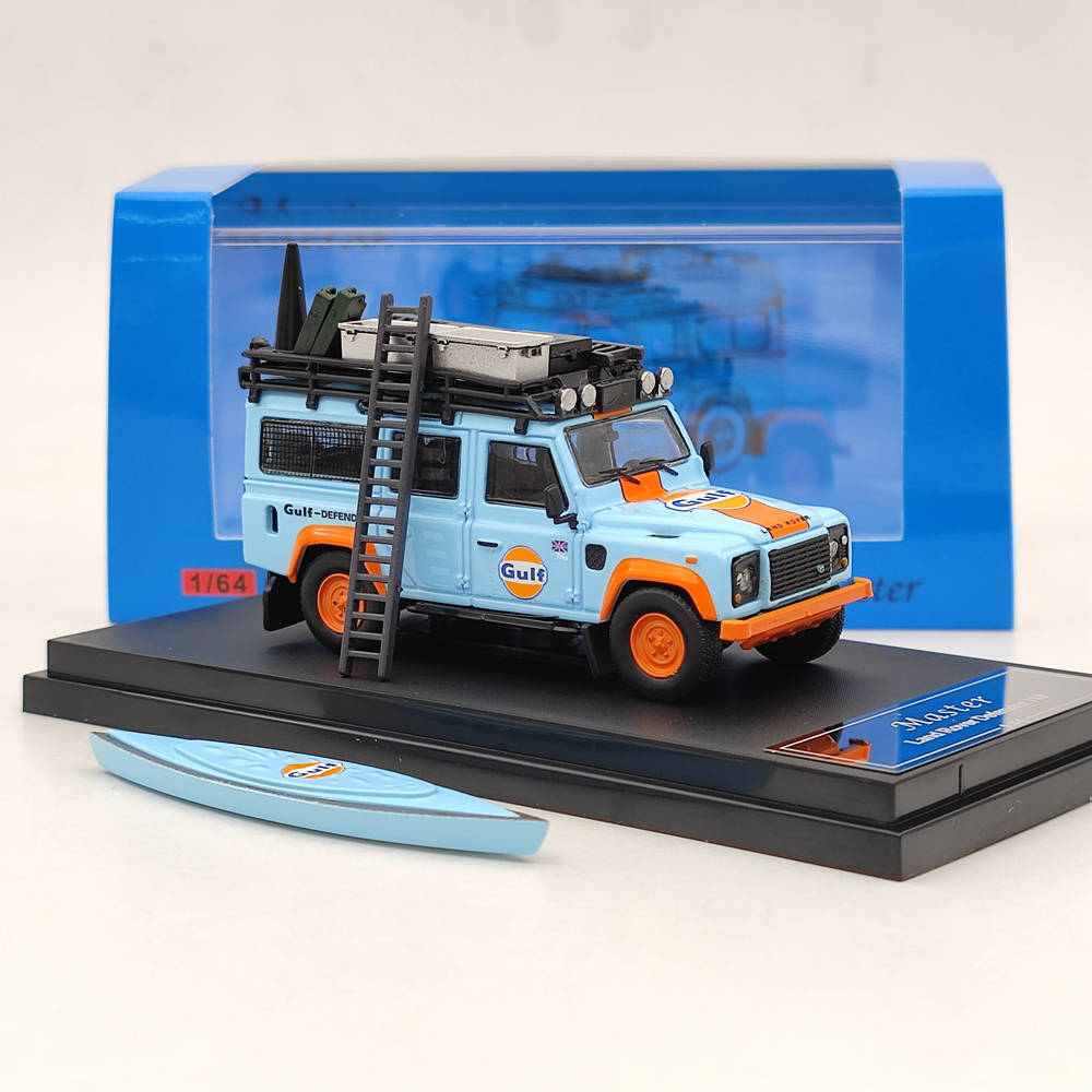 New Master 1:64 Land Rover Defender Gulf Camping Camouflage Diecast Toys Car Models Miniature Vehicle Hobby Collection Gifts