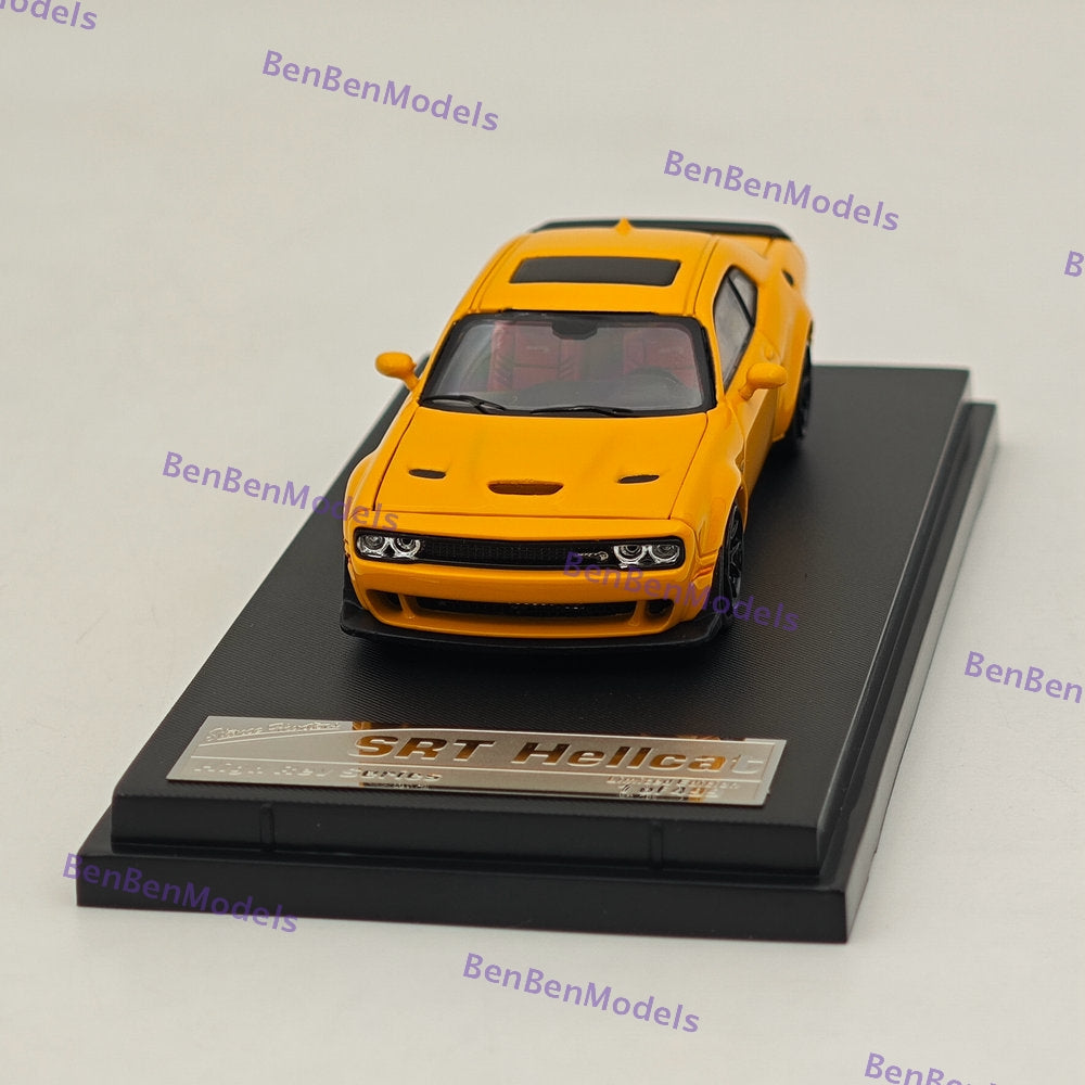 1:64 SH Dodge SRT Hellcat Muscle Sports Yellow Diecast Model Car Limited