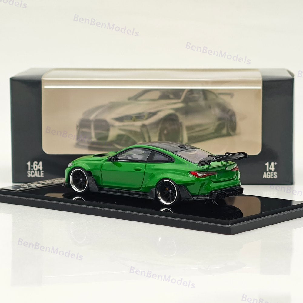 1:64 SW M4 G82 Green Sports Diecast Models Car Limited Collection Gift