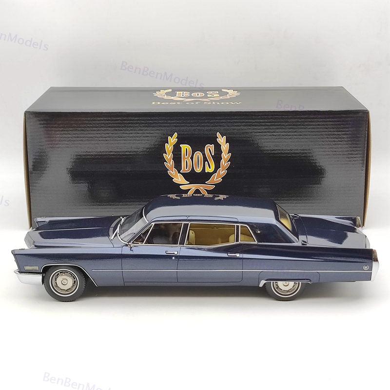 1:18 BOS Cadillac Fleetwood Series 75 Limousine 1967 Blue BOS393 Resin Model Car