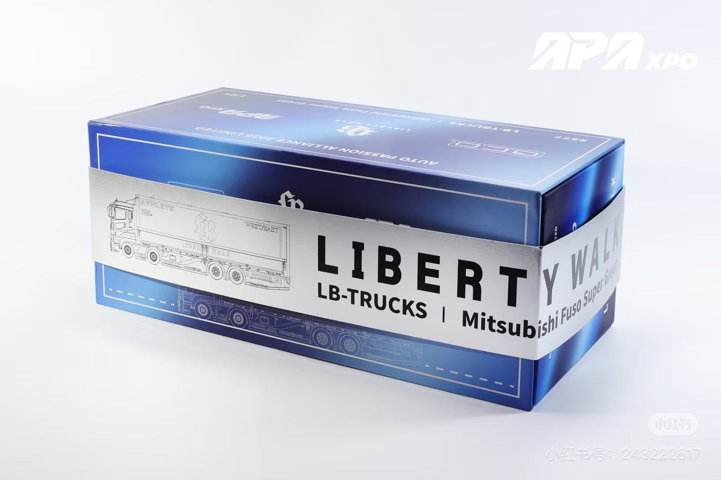 GCD 1:64 Fuso LB Truck Electroplated Blue 2025 Foshan Expo Exclusive