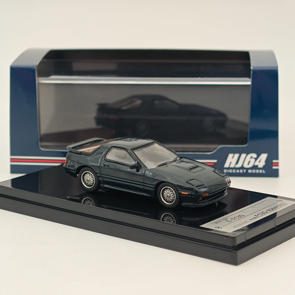 Hobby Japan 1:64 Mazda RX-7 (FC3S) Infini Shade Green HJ641043FGR Modèles moulés sous pression Collection de voitures