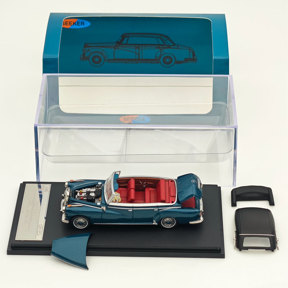 Seeker 1:64 Mercedes Benz 300D Convertible Soft Top Alloy Car Model Collection Diecast Toys Car Miniature Hobby Gifts