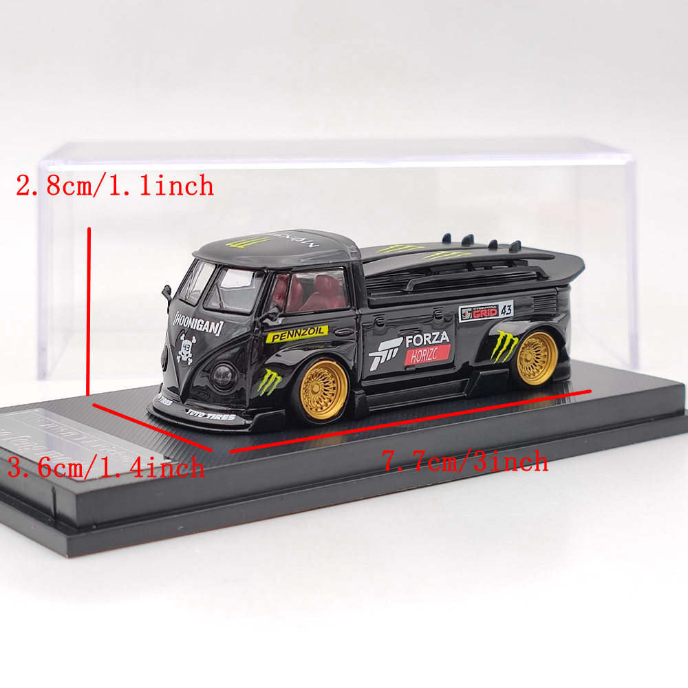 LF 1:64 VW RWB T1 Pickup Diecast Toys Car Models Miniature Vehicle Hobby Collectible Gifts