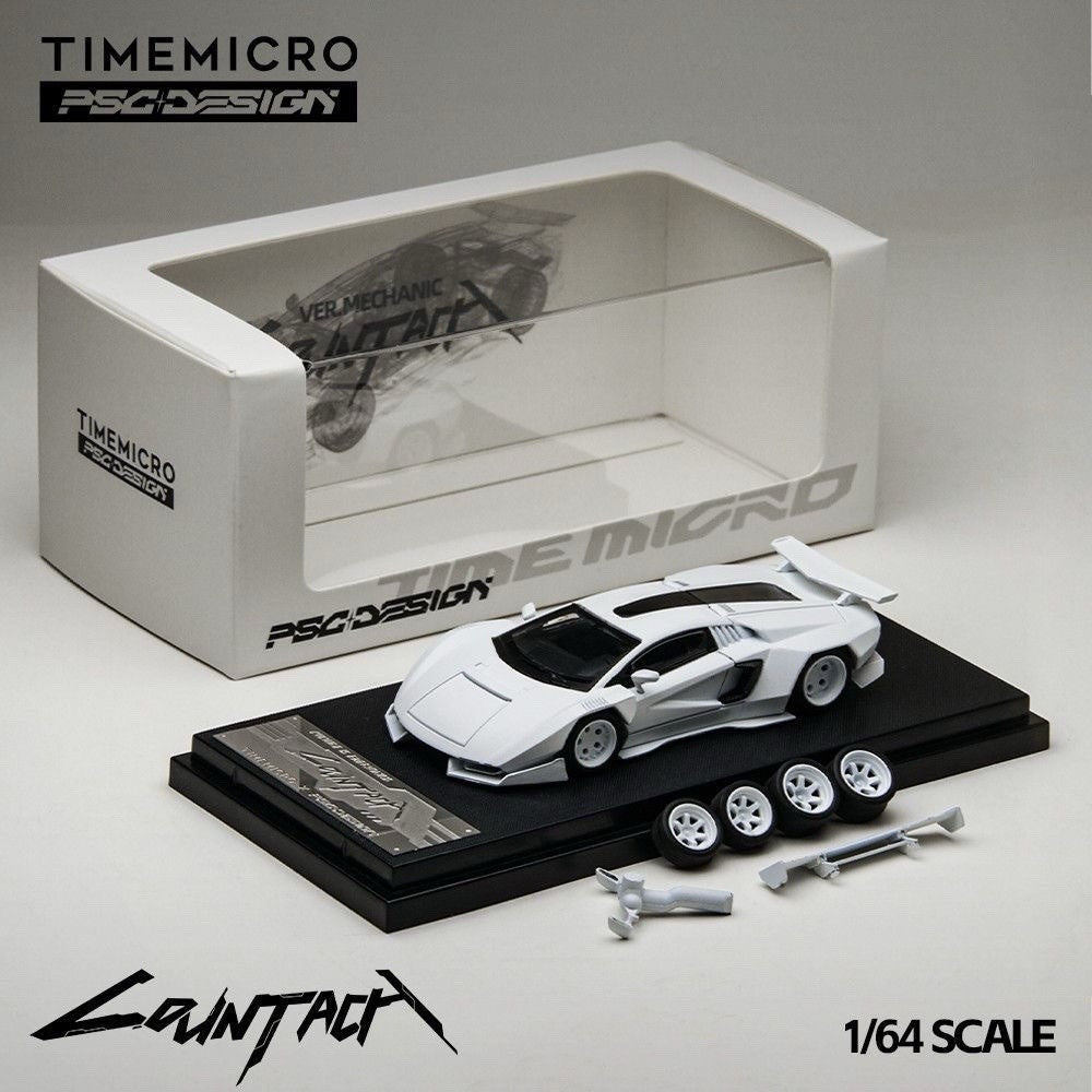 TimeMicro PSC DESIGN 1:64 Countach Engineer Edition Scale Model Car White