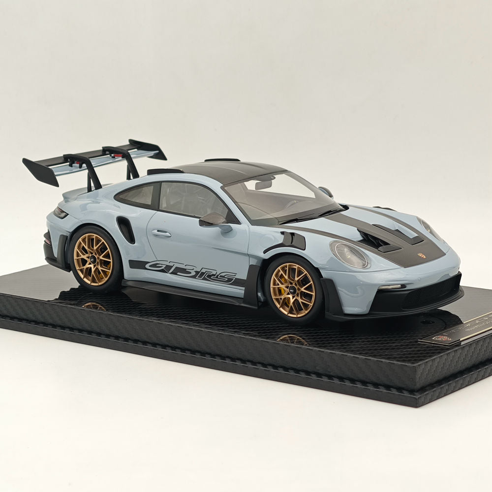 Modèle de voiture de collection de haute qualité en résine AI MODEL 1/18 Porsche 992 GT3 RS GRAY
