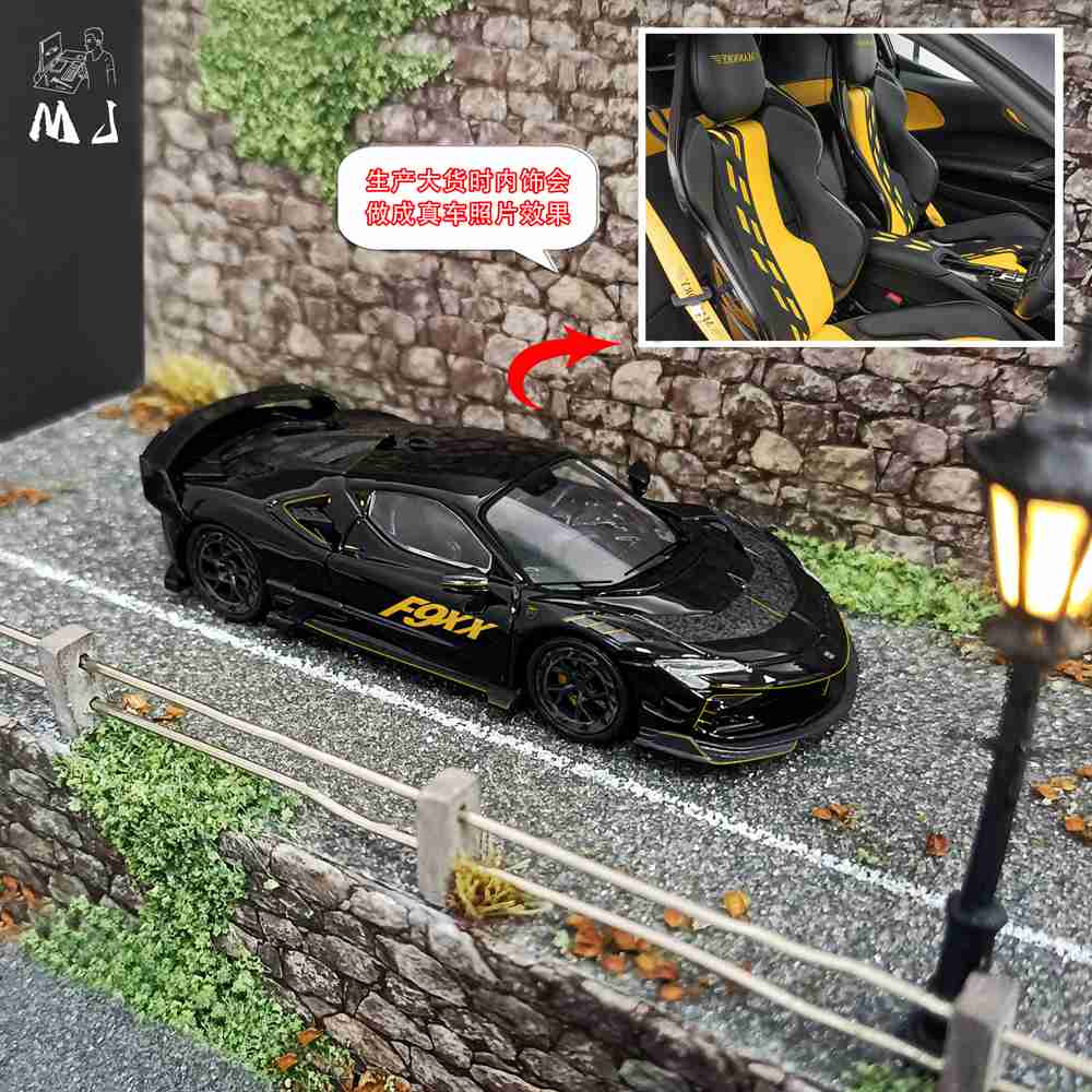 MJ 1/64 Ferrari Mansory F9XX Hardtop/Convertible Diecast Car Models Collection Gifts Limited Edition
