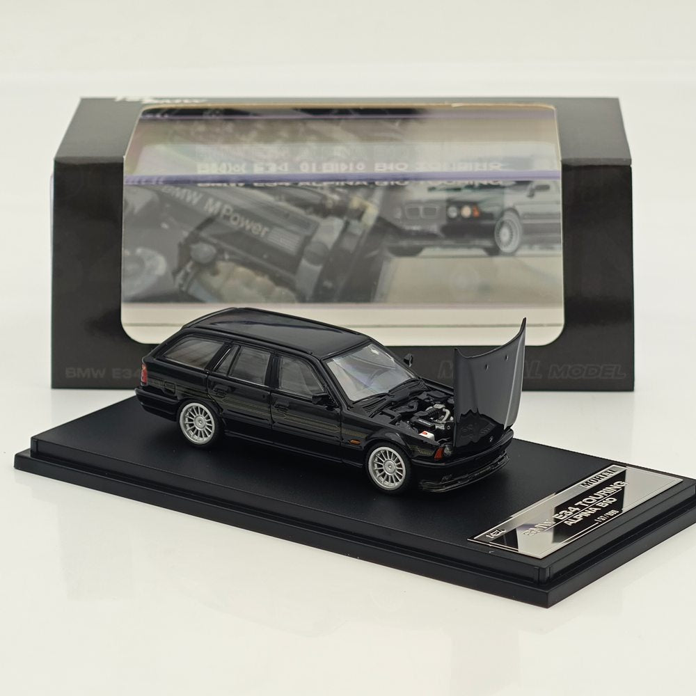 Mortal 1:64 BMW E34 M5 ALPINA B10 TOURING Wagon Openable Hood Diecast Toys Car Models Hobby Collection Gifts