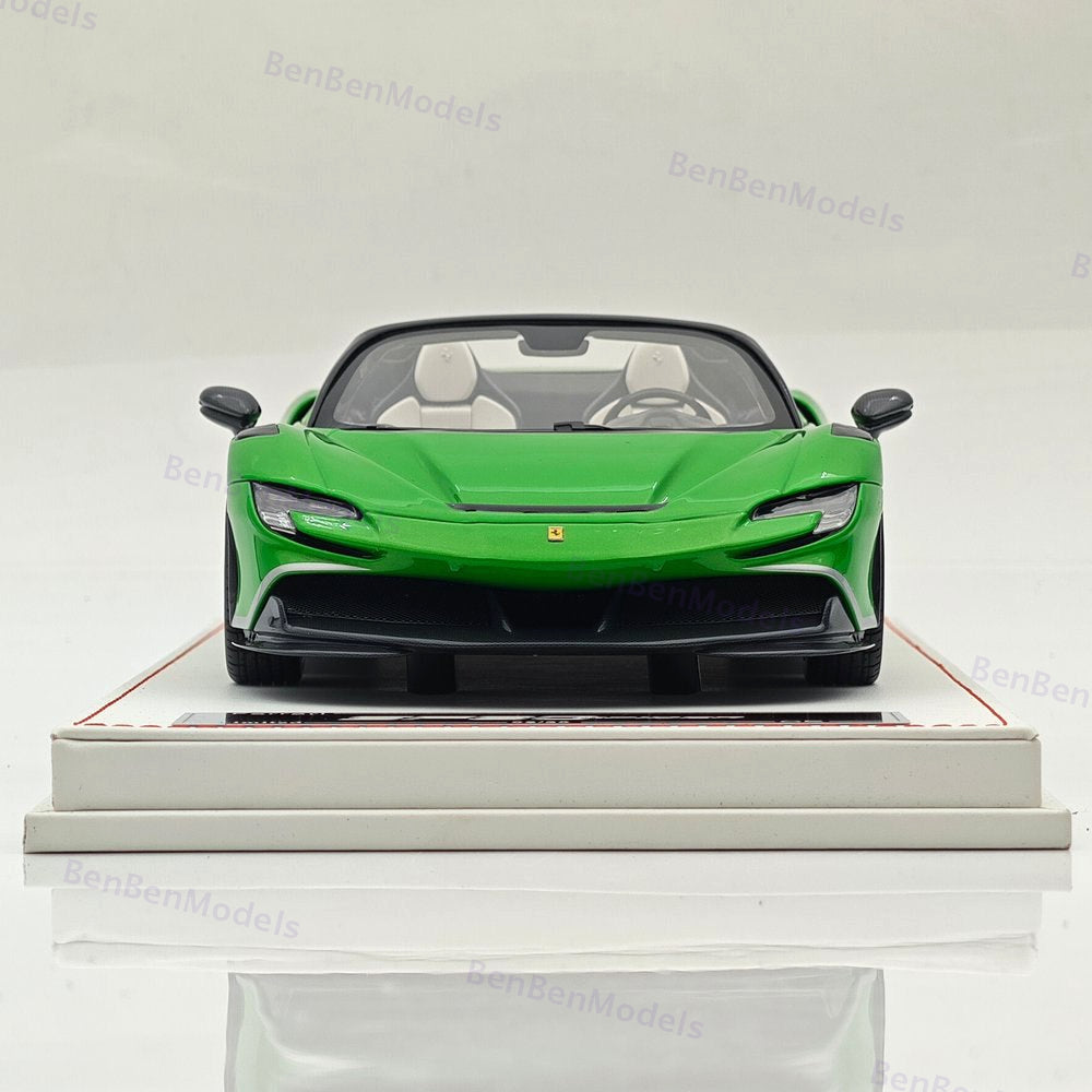 CE 1/18 Ferrari SF90 Spider Supercar Car Green Resin Model Limited Collection