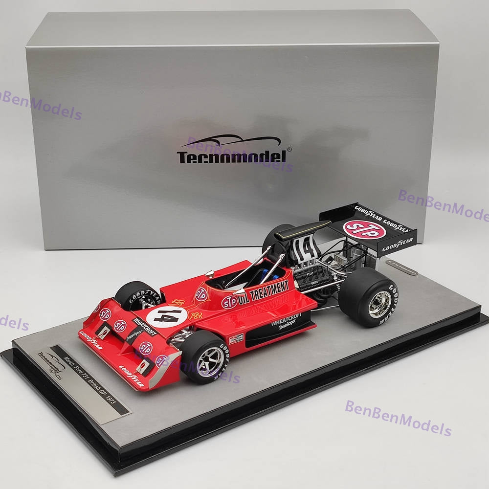 1/18 Tecnomodel March 731 1973 British GP #14 R. Williamson TM18-289B Resin