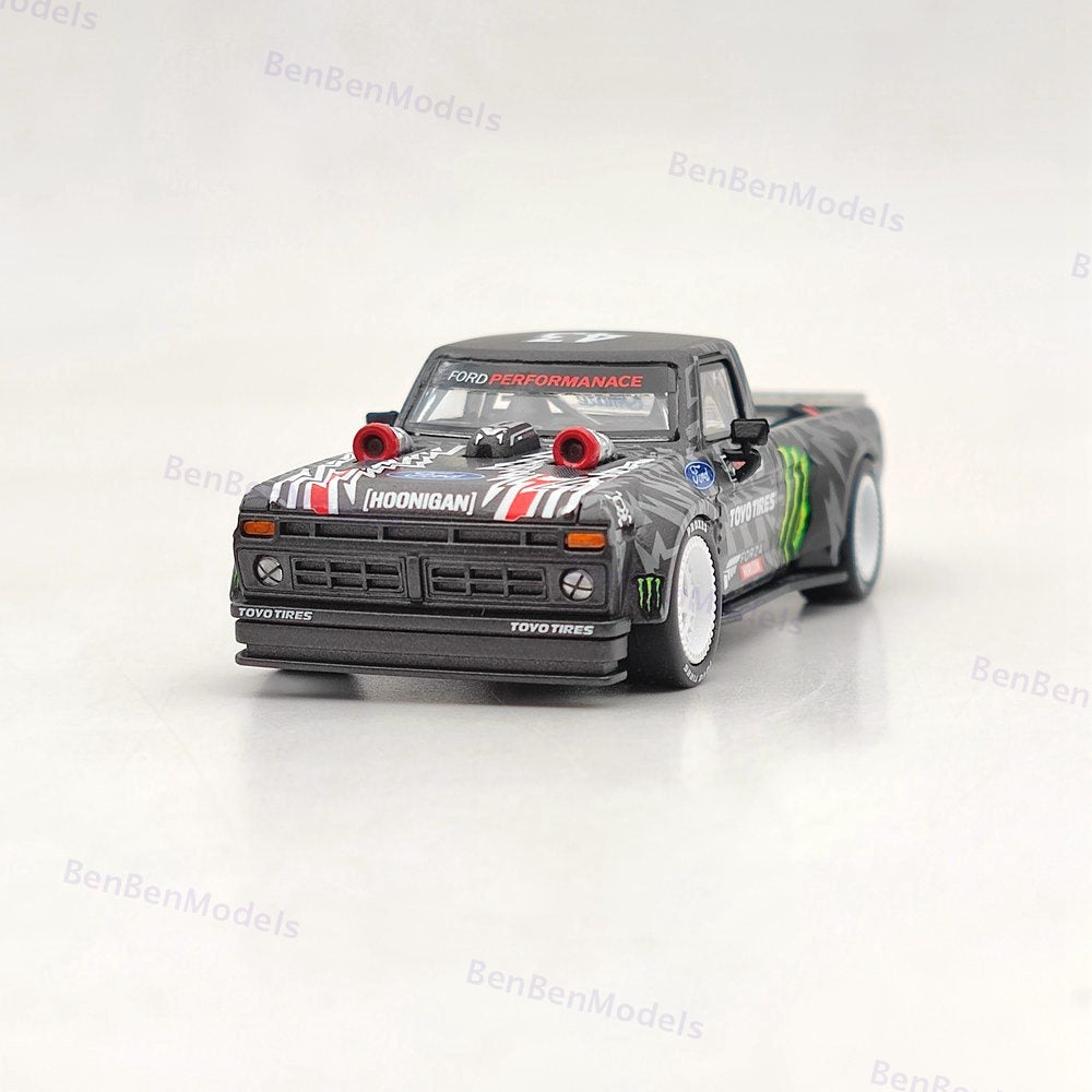 1:64 SW Ford Hoonitruck Ken block 1977 F-150 Pick Up Diecast Model Car Limited