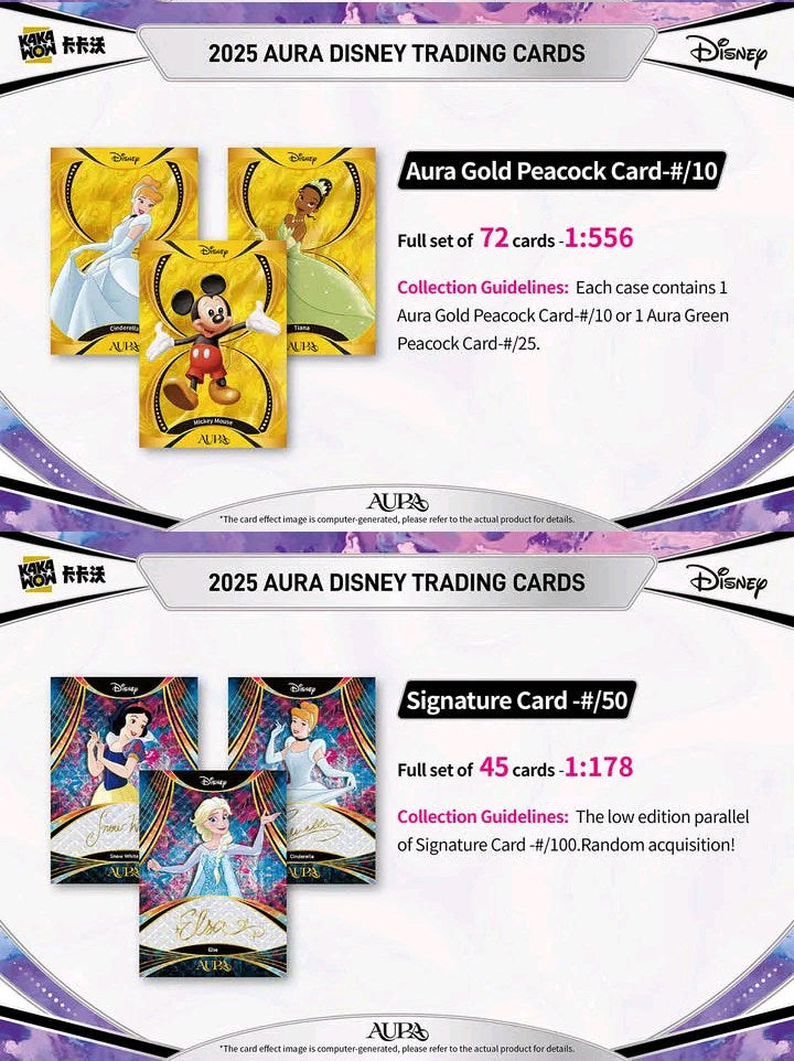 Original KAKAWOW 2025 AURA Disney Trading Cards AURA SERIES NEWY LAUNCHED Card