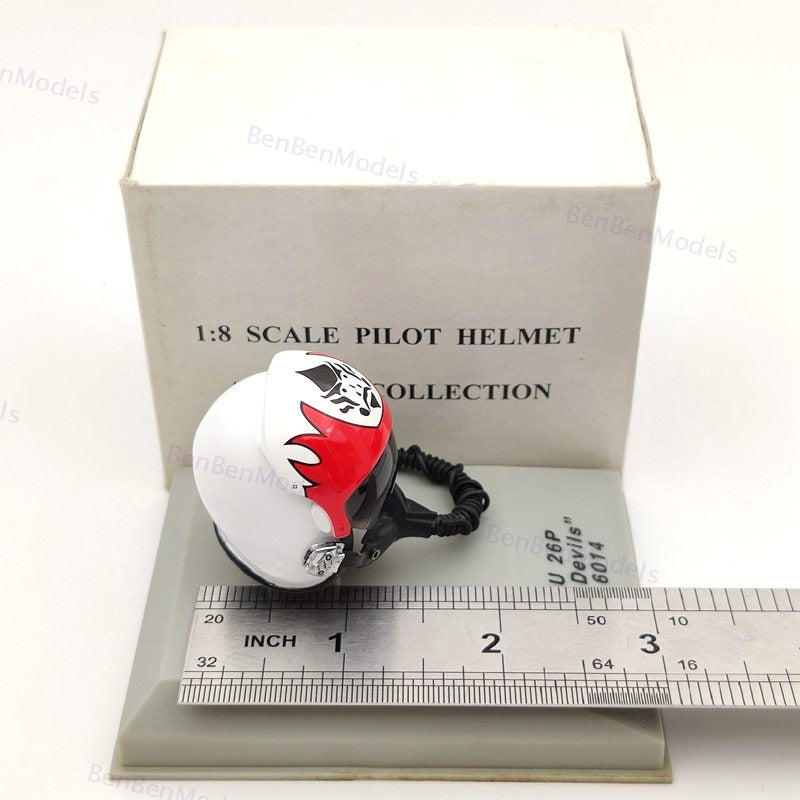 1:8 Scale CDC Armour Pilot Helmet HGU 26P Red Devils #6014 Diecast Model