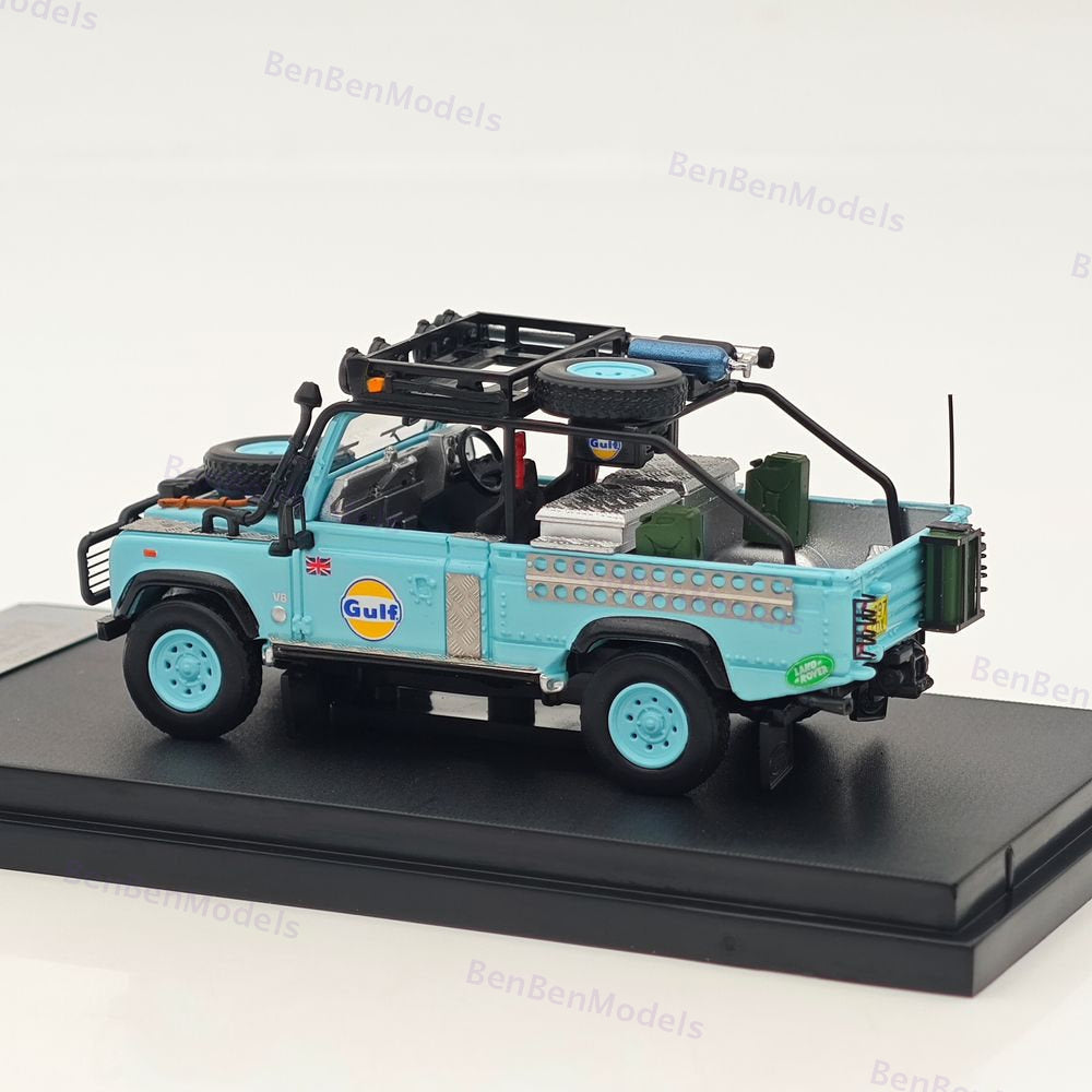 1:64 SW Blue Gulf Defender 90 Pickup Sports Model Diecast Metal Car Limited