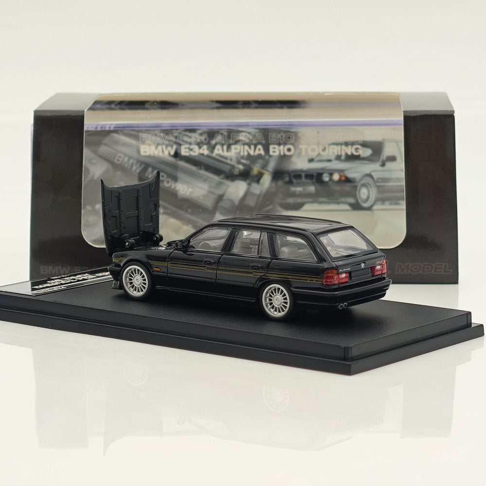 Mortal 1:64 BMW E34 M5 ALPINA B10 TOURING Wagon Openable Hood Diecast Toys Car Models Hobby Collection Gifts