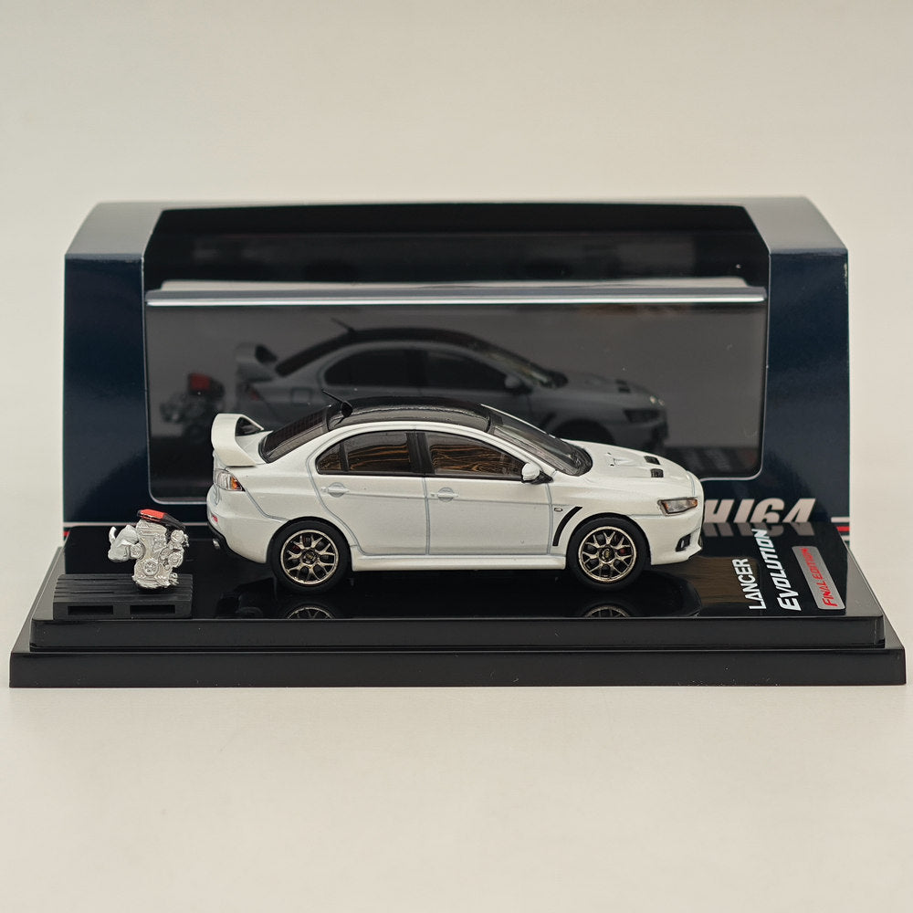 Hobby Japan 1/64 Mitsubishi Lancer Evolution X Final Edition White HJ642053CWP In Stock - US