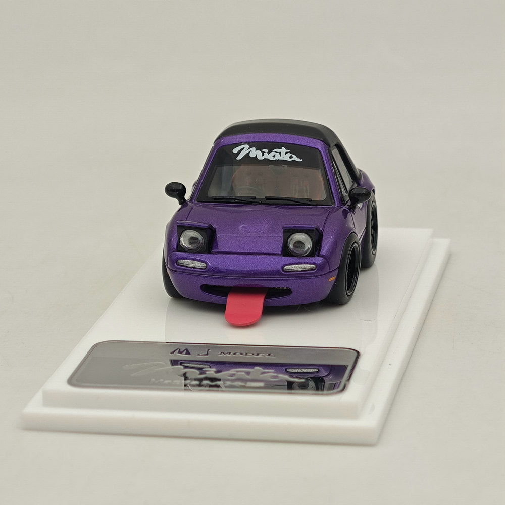 MJ 1:64 Miniature Mazda mx5 Q miata na Resin Car Models Toys Hobby Collection Gifts Limited Edition