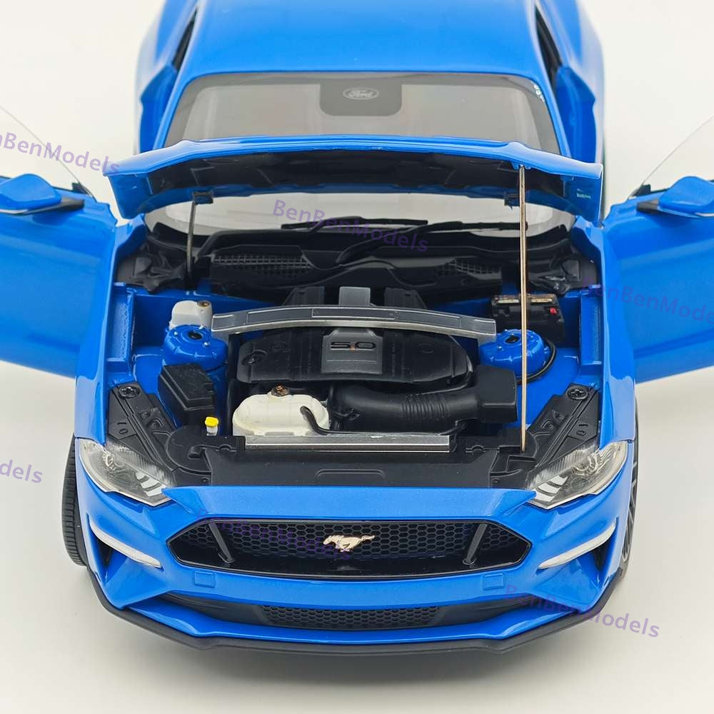 DM 1/18 Scale Model Replicas Ford Mustang GT 2019 Widebodykit Pack RHD Blue