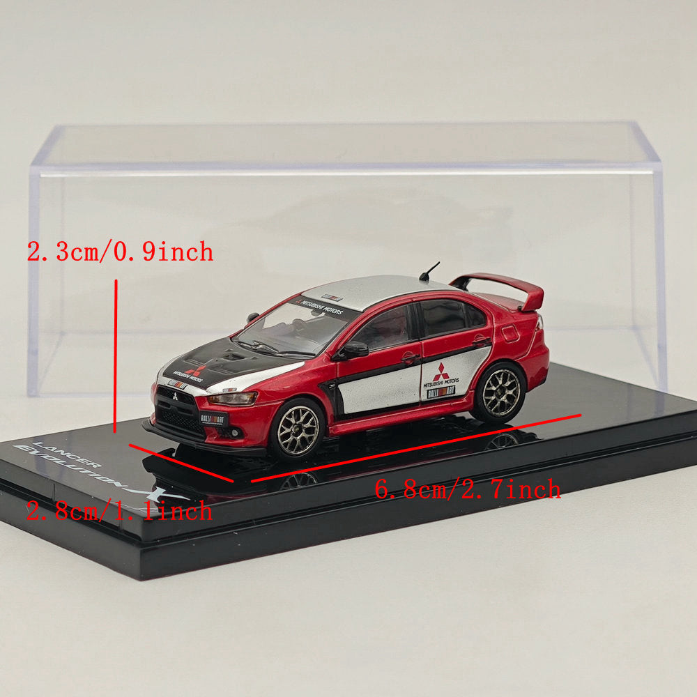 Mitsubishi Lancer Evolution X Ralliart couleur rouge (HJ644053RB) 1/64 Hobby Japan