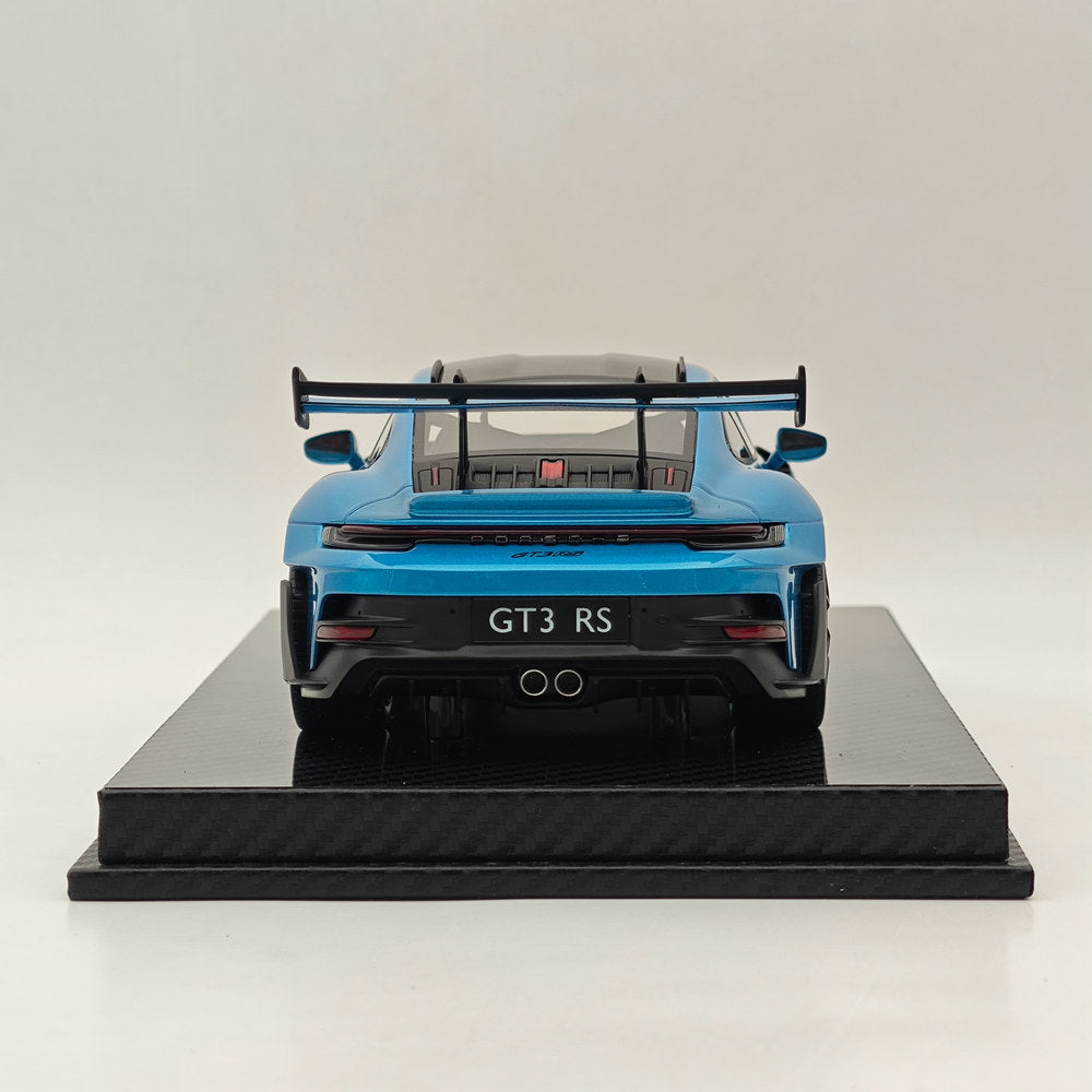 Modèle de voiture de collection de haute qualité en résine AI MODEL 1/18 Porsche 992 GT3 RS LCE SILVER BLUE