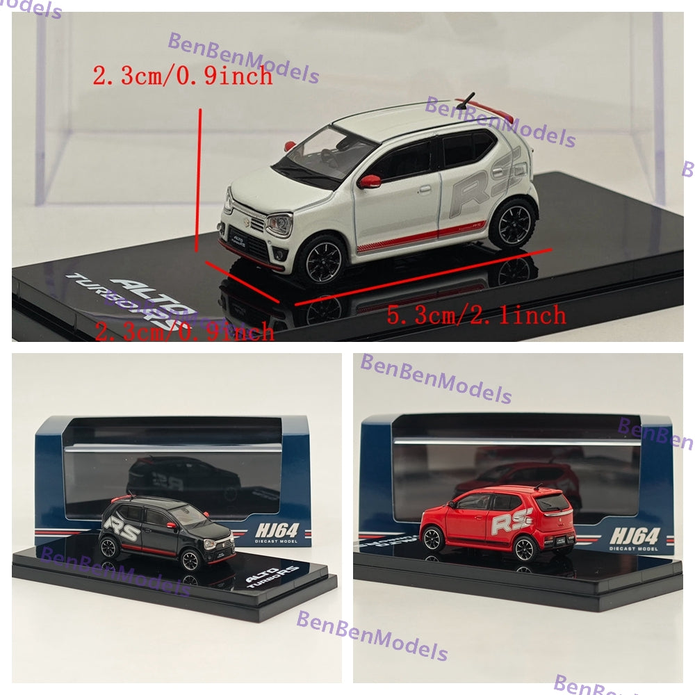 1/64 Suzuki Alto Works Turbo RS (HA36S) RS Decal Tune Modèle moulé sous pression Hobby Japon