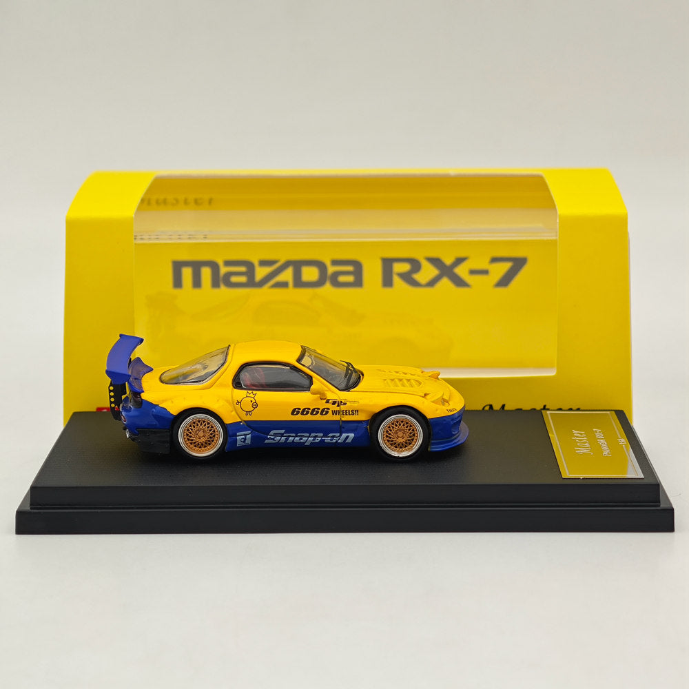 Master 1:64 Mazda RX-7/RX7 FD3S Capot et phares pouvant s'ouvrir Modèles moulés sous pression Jouets Collection de voitures Cadeaux